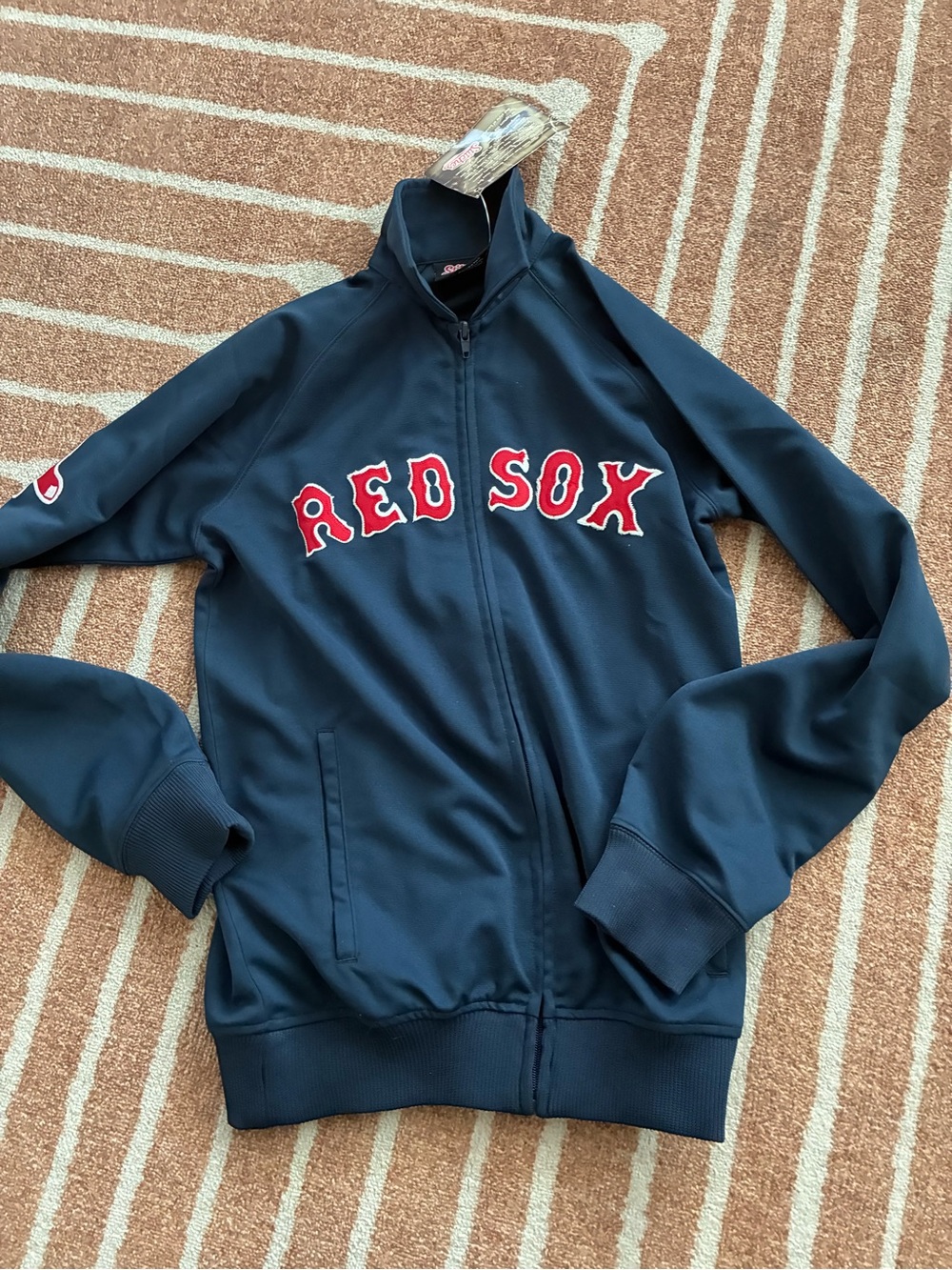 New MLB Boston Red Sox full-zip kids track jacket size Large